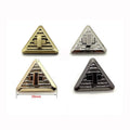WICKMAN Wkm64654 Wholesale Outer Diameter 39mm Bag Accessories Triangle Shape Screw Lock Zinc Alloy Pin Decorative Lock Gold