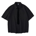 190GSM Cotton Shirt With Pocket and Tie Shirts for Men Heavyweight Oversized Fashion T-shirt Printing Your Brand T Shirt Men