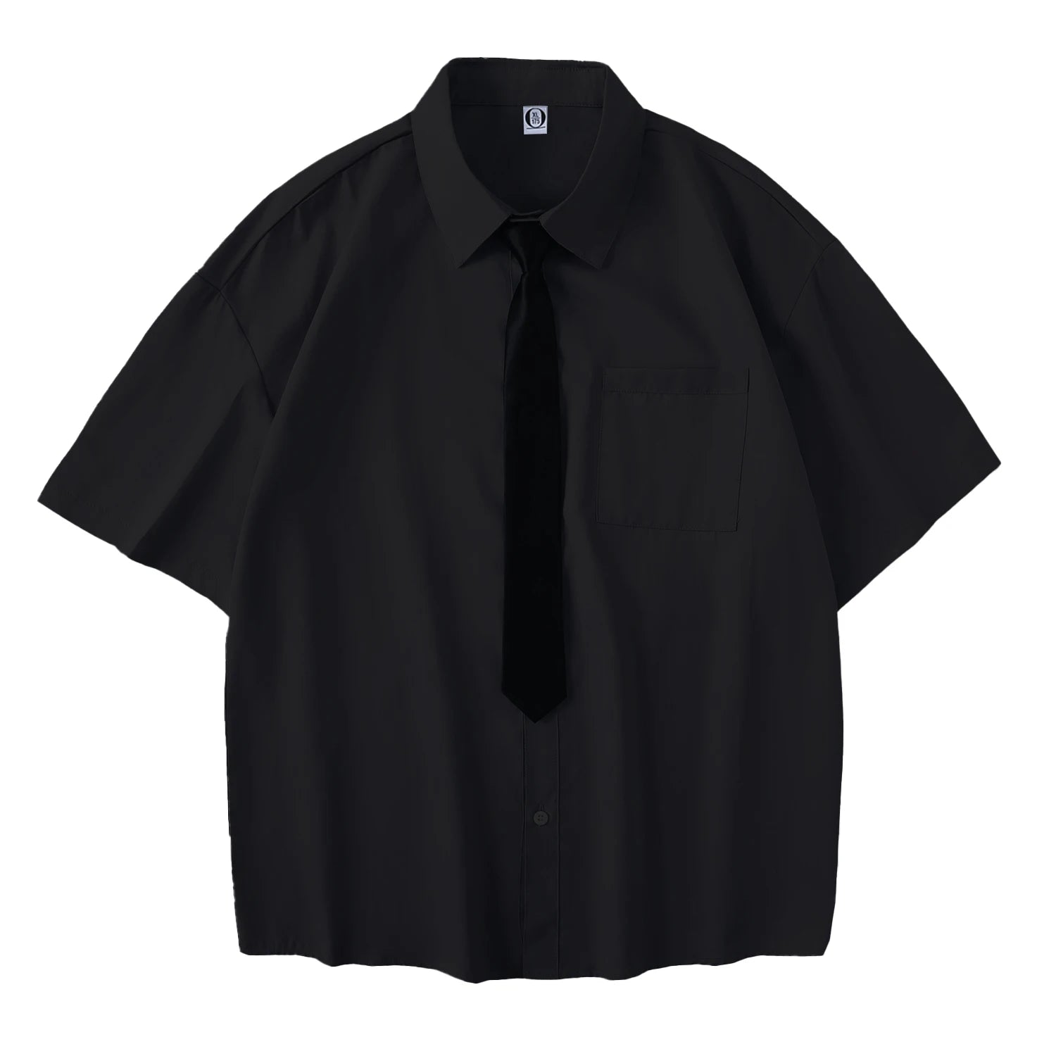 190GSM Cotton Shirt With Pocket and Tie Shirts for Men Heavyweight Oversized Fashion T-shirt Printing Your Brand T Shirt Men