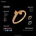 1000S Jewelry's 18K Real Gold Ring Trendy Fine Jewelry with Diamond for Women Custom Wholesale for Engagement Wedding & Parties