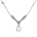 Fine Jewelry Pendant Women Jewelry Manufacturers Wholesale Sterling Silver 925 Pearl Moissanite Necklace