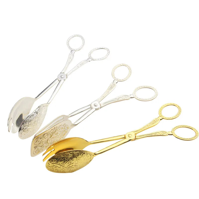 European Style Bread Tongs Banquet Buffet Salad Clip Multifunctional Metal Clip
