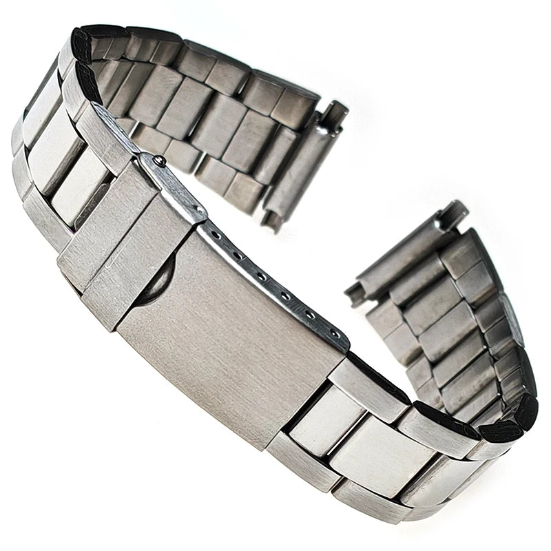 Stainless Steel Adjustable Telescopic Ends Watch Band 22mm 18mm Watch Strap with Deployment Clasp