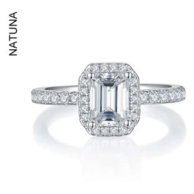 Custom Wholesale Cubic Moissanite Eternity Ring Women Jewelry Promise 925 Sterling Silver Engagement Wedding Ring