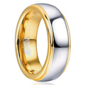 OAHLAN Customized 4mm/6mm/8mm High Polished Silver Gold Plated Tungsten Carbide Couple Ring Men Women Engagement Band Wholesale