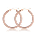 Fashion Titanium Steel Round Round Flower Big Hoop Stainless Steel Hollow Wire Earrings