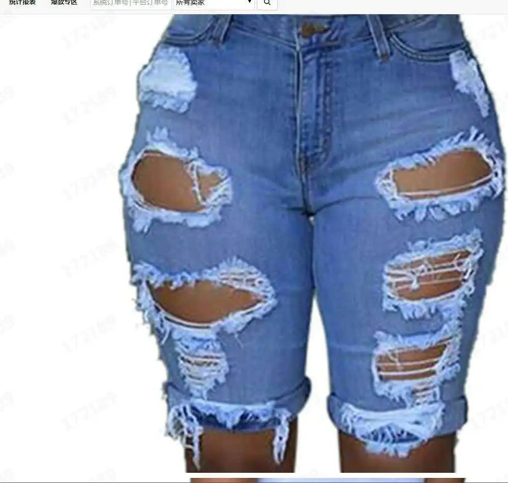 Wholesale Women Denim Jean Shorts Summer Casual Lady Zipped Button Tassel