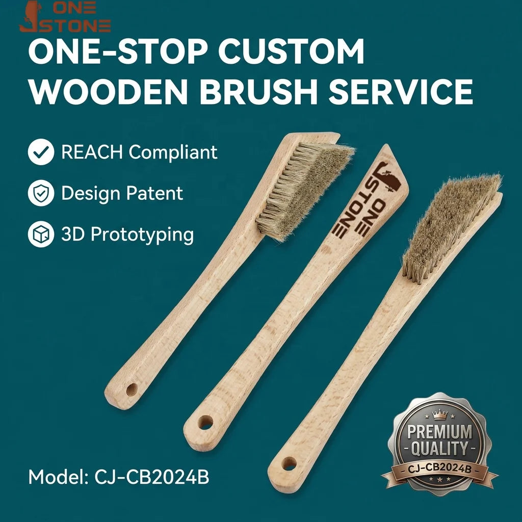 Rock Climbing Brush & Boulder Brush with Thick Ultra Durable Boar's Hair Bristles for Wooden Climbing Holds Climbing Hangboard
