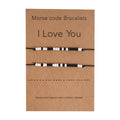 Hot Sale Creative Black White Beaded Bracelet Fashion Letter Card Couple Bracelet Adjustable Handmade Woven Morse Code Bracelet
