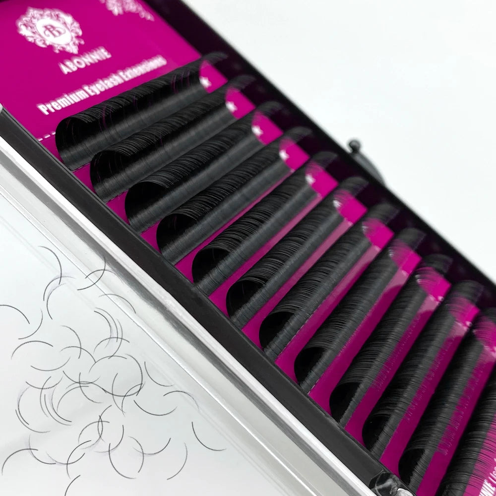 Own Brand Matte Black Premium Supplies Individual Eyelash Extension Professional Wholesale Mink Korean Silk OEM Lash Extensions