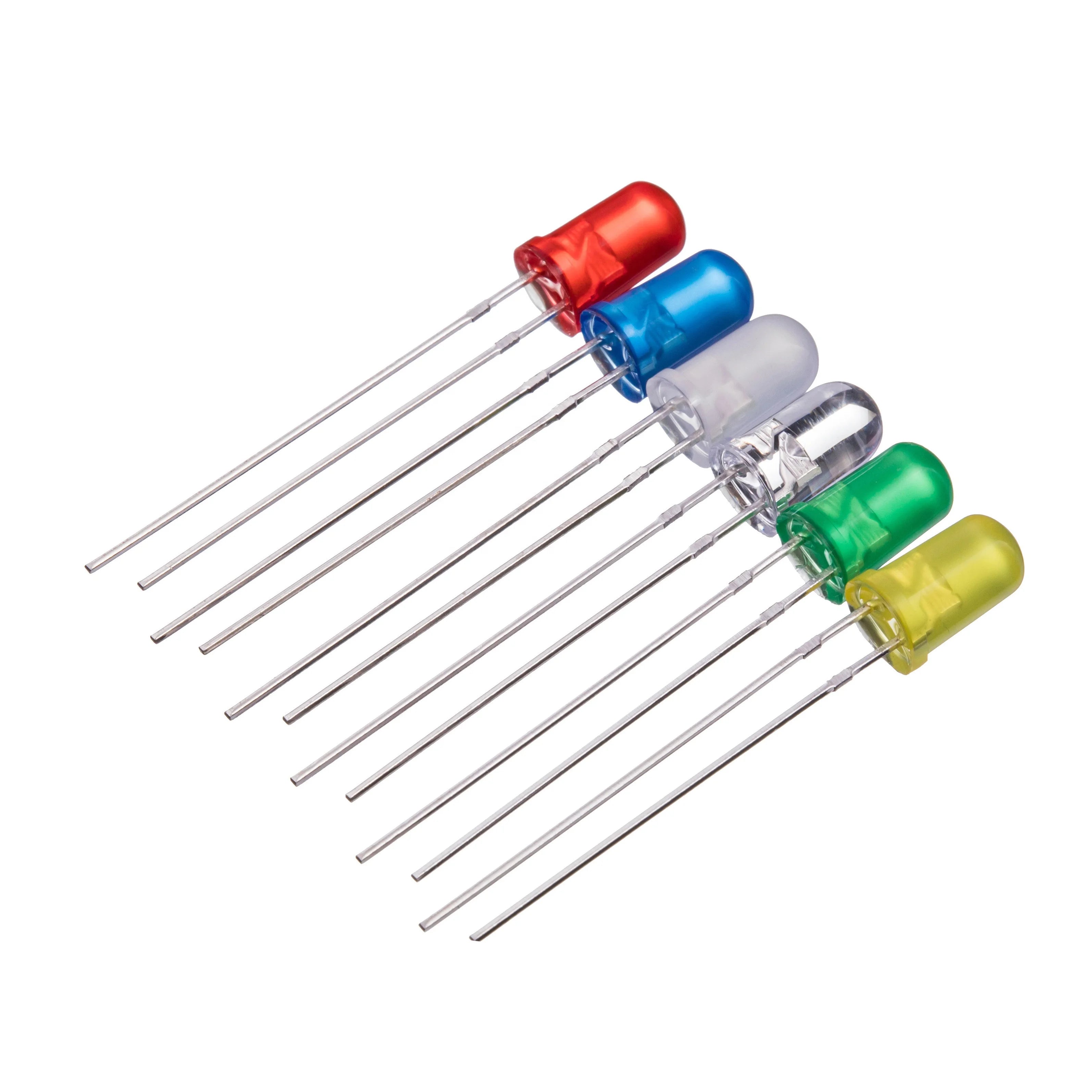 Energy Efficient 0.06W In-Line LED Display Lamp 3mm to 10mm Round Oval & Square Indicator Chip