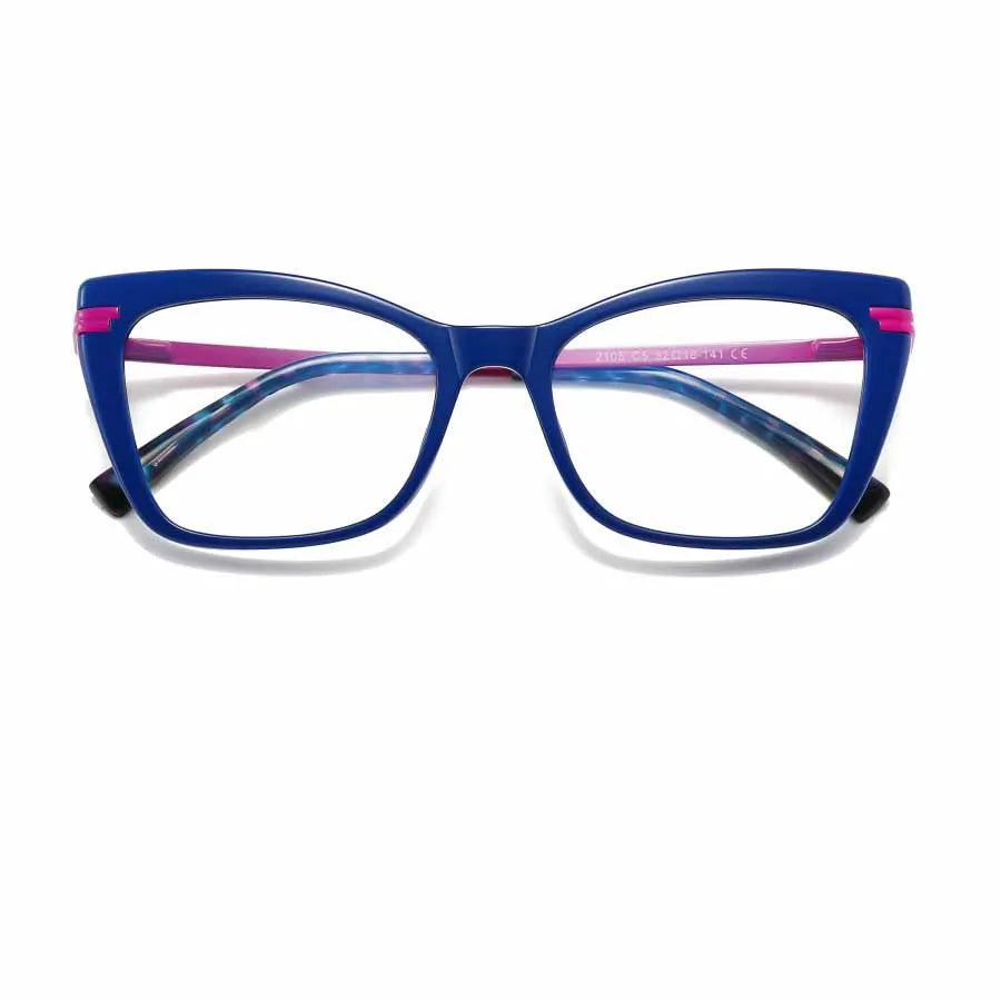 New Fashion   TR90 Metal Eyeglasses Frames Retro Anti Blue Light Blocking Glasses Optical Eyewear