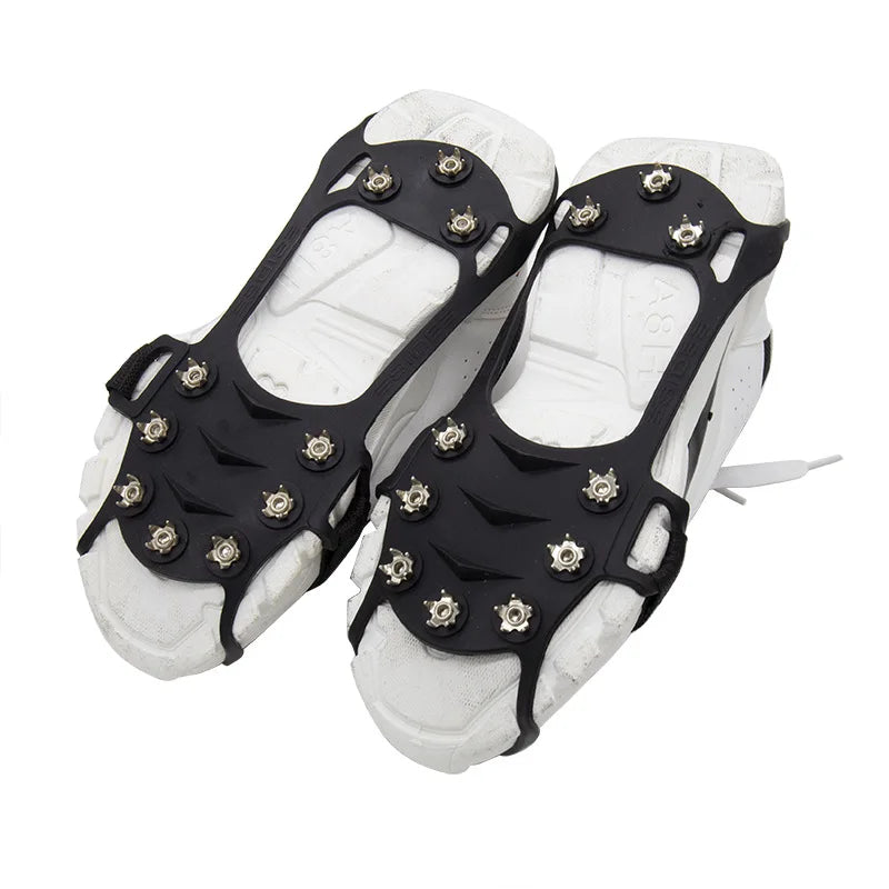 DB-043 Climbing 10teeth Tine Snow Chains Crampons Shoes Ice Claws Shoes Cleats Gripper Spikes