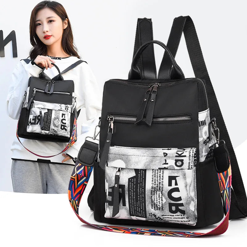 Wholesale Custom New Fashion Style Nylon Waterproof Casual Sport Backpack Girls Bag Fashion Travel School Bag