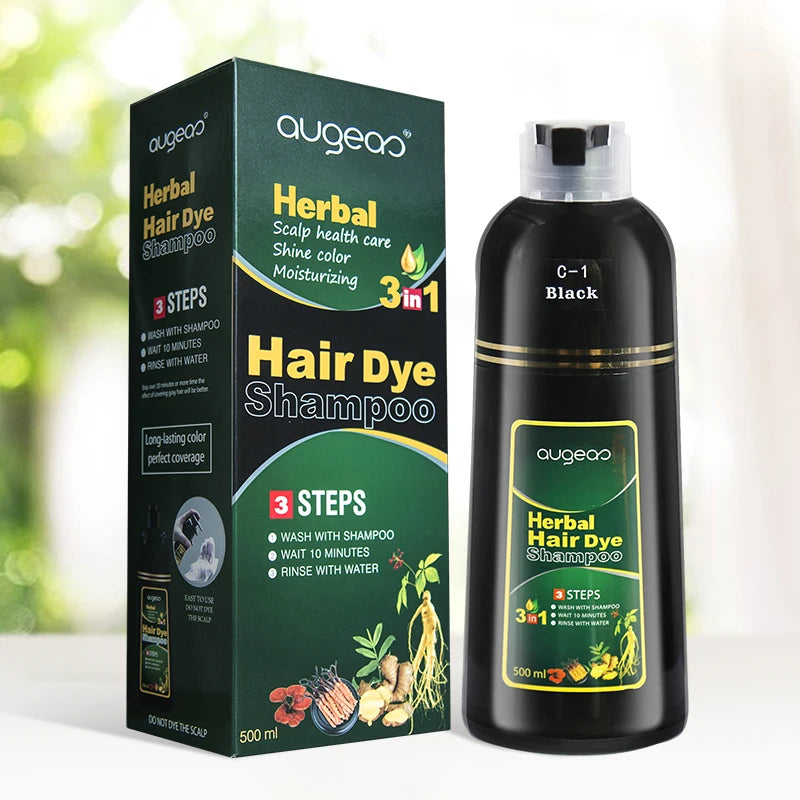 Fast Black Thailand Hair Dye Shampoo  3 in 1factory Price OEM Brands Manufacturer Herb Ammonia Free Hair Color Shampoo