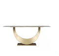 Console Table Brushed Titanium Gold Stainless Steel New Design Marble Top Modern Living Room Furniture Luxury Console Table