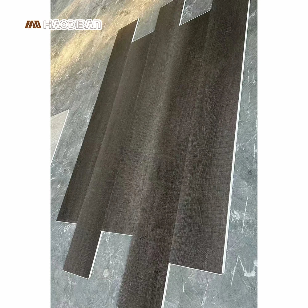 Latest Design Black SPC Vinyl Waterproof Flooring v Groove SPC Flooring in Guangdong Foshan Area