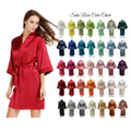 Solid & Elegant Women's Silk Satin Bridal Kimono Gown by En Femme for Wedding or De Mariage Brides and Bridesmaids
