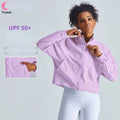 Women's UPF 50+ Zip-Up Hoodie UV Sun Protection Long Sleeve SPF Shirt for Fishing Hiking Lightweight Breathable Outdoor Jacket