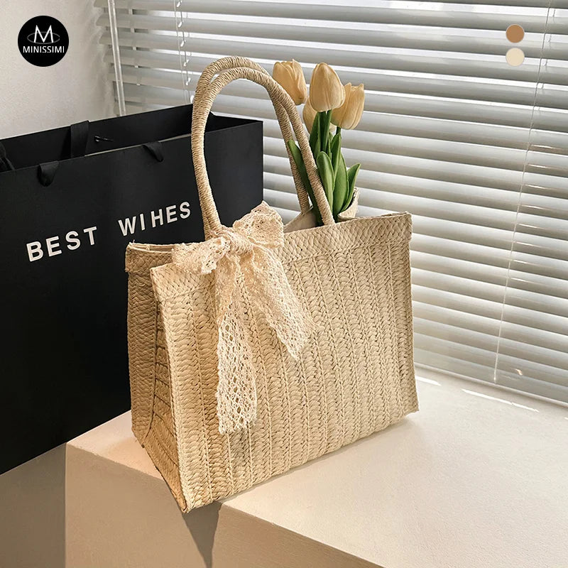 Factory Direct Wholesale Bolsos De Mujer Straw Bag Woven Beach Bags Ladies Hand Bags for Women