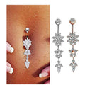 Hot Selling New Fashion Navel Nail 316L Surgical Flower Belly Button Rings for Women Girl