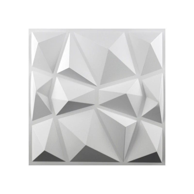 Sprayer Painting 3D Effect PVC White Diamond Wall Panels Papel Tapiz for Home Interior Decorations