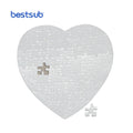 BestSub Wholesale PTA8 75-Piece White Heart Shaped Jigsaw Puzzle Sublimation Blanks for Children's Learning Toys
