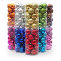 3/4/5/6/8 cm Electroplating Plastic Round Other Ornament Christmas Tree Decoration Pendant Bucket Color Christmas Ball Set