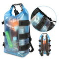 25L Transparent PVC Outdoor Sports Beach Sack Boating Ocean Pack Waterproof Bag Clear Drift Tracing Creek Swimming Backpack