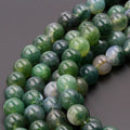Wholesale Loose Stone Beads Moss Agate for DIY Jewelry Making MS134 MegaBDM