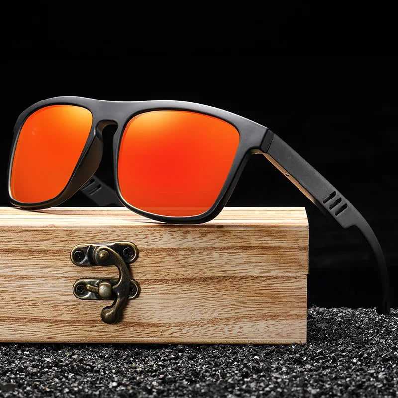 Sunway Eyewear Custom Logo Eco Friendly Mirror Handmade Wood Temple Polarized Wooden Sunglasses