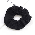 Factory Wholesale Custom Design logo Printed Pleated Chiffon Elastic Hair Ties Scrunchies