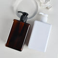 Amber 100ml 250ml 450ml PETG Plastic Cosmetic Packaging Container Recycle Plastic Square Lotion Bottle