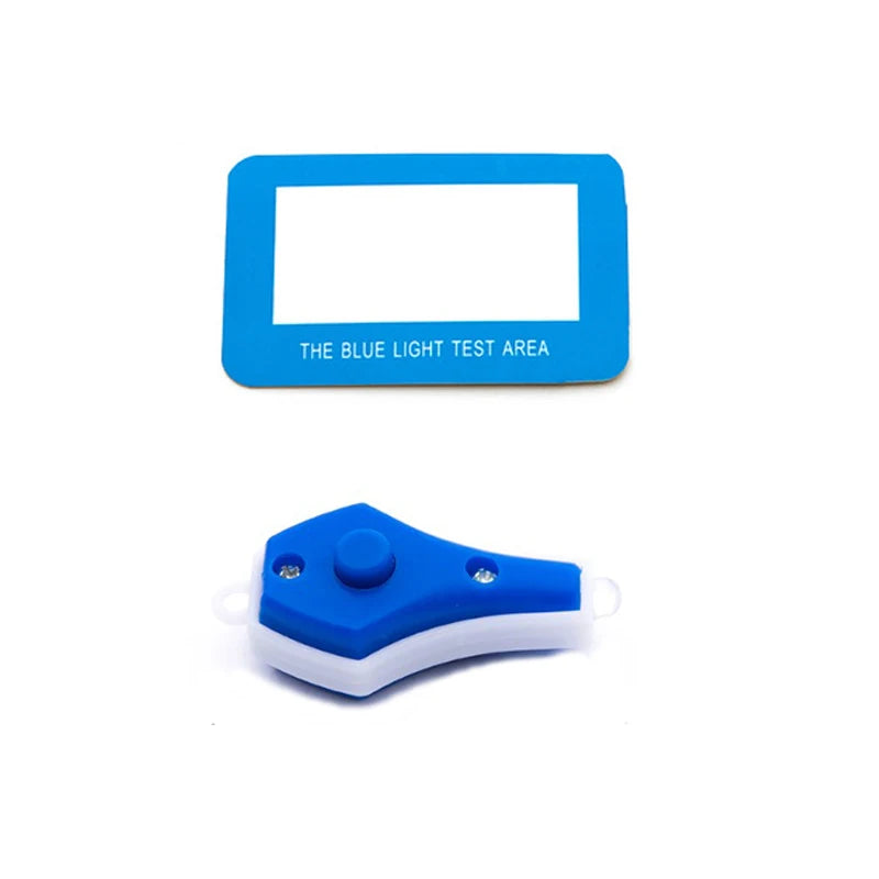Ready to Ship Anti Blue Light Blocking Tester Protective Card and Lamp with Plastic Frame Blue Ray Blocking Features