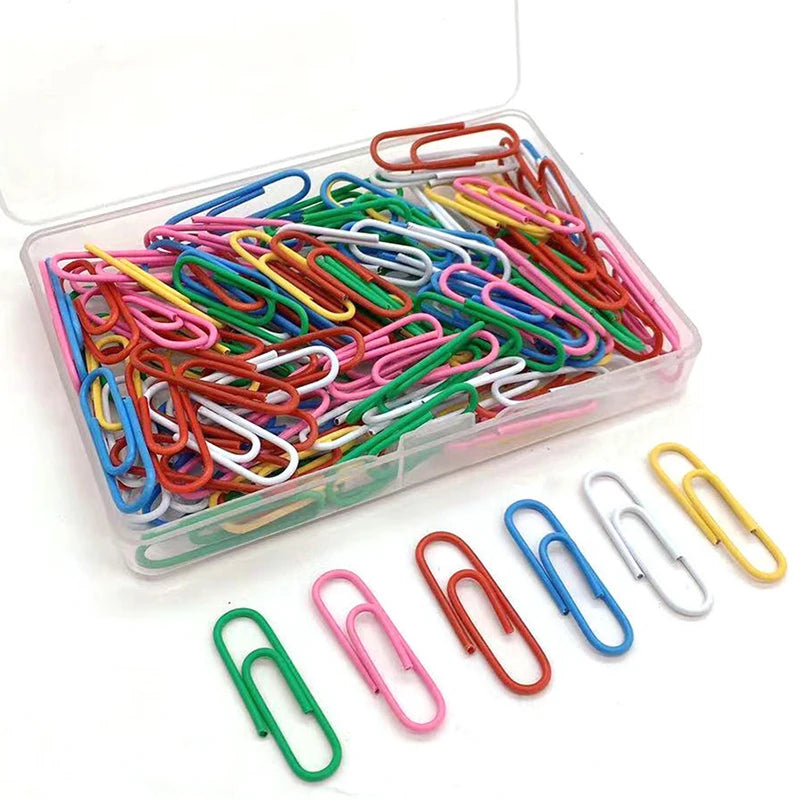 200 PCS Cute Colorful Paper Clip Office Supplies