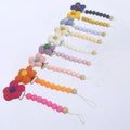 New Baby Soothing Flower Chain Strap Chewable Silicone Party Gift Anti Fall Hanging Strap Stainless Steel Buckle