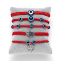 Evil Eye Bracelet Adjustable Lucky Handmade Red String Kabbalah Protection Bracelet for Family Women Men