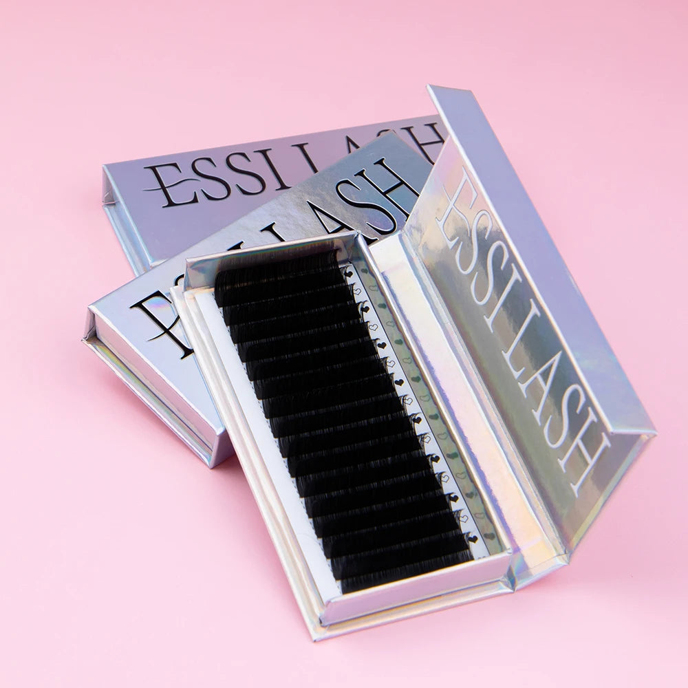 ESSI LASH Premium Siberian Fluffy Extensions 6-25mm Dark Soft Faux Mink Wispy Individual Eyelash Extensions