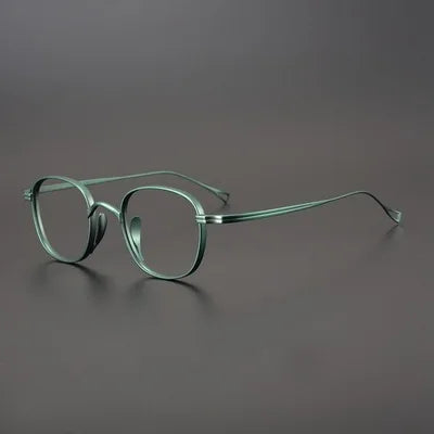 New Design Women Mens Round Acetate Pure Titanium Eyewear Spectacle Eye Wear Glasses Optical Frame Eyeglasses Frames