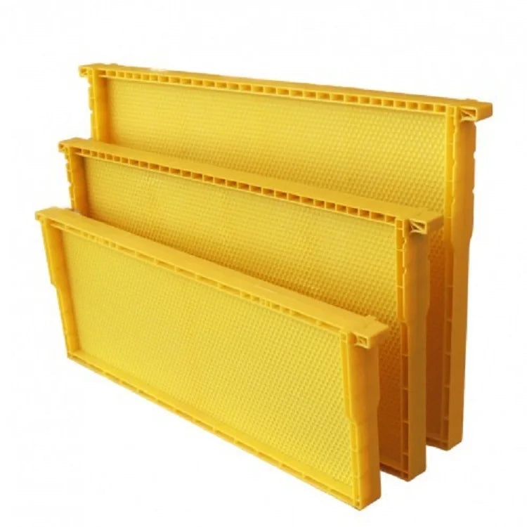 New Design Seamless PP Plastic Bee Frames with Comb Foundation 483x232mm Multi-color