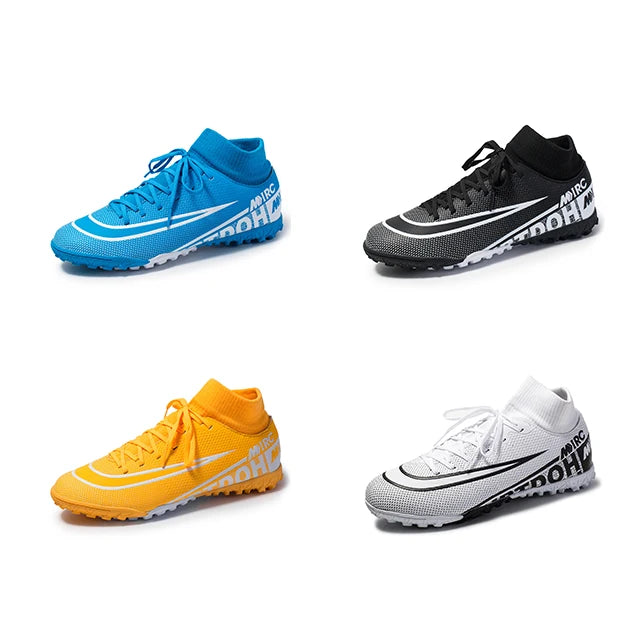 New Large Size High Top Football Shoes Men's Rubber Sneakers Sports Shoes Children's Football Shoes