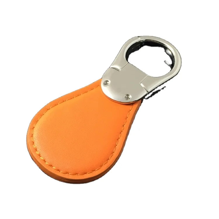 Custom Design Multi - Function Blank Car Leather Keychain with Hook Custom Made Cheap Metal Keyring