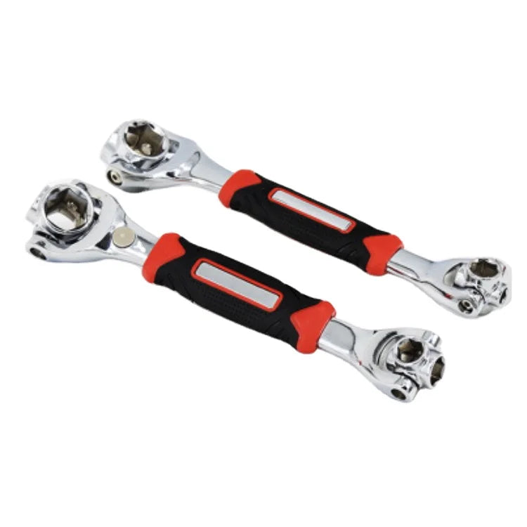 Multifunctional Universal Rotating Multihead Metric OEM Spanner 48 1 Socket Wrench Dogbone Rubber Handle Ring Wrench Auto
