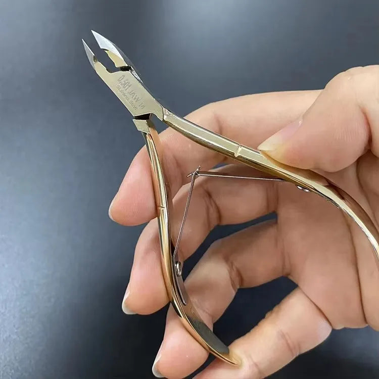 China Custom Made Personal Care Beauty Tools Cuticle Nippers for Dead Skin Cutting Professional Stainless Steel Nail Scissors