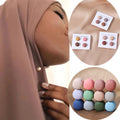 Custom Scarf Buckle Fixed Round Hijab Muslim Magnetic Pins Yarn Silk Shawl Magnetic Brooch Accessories