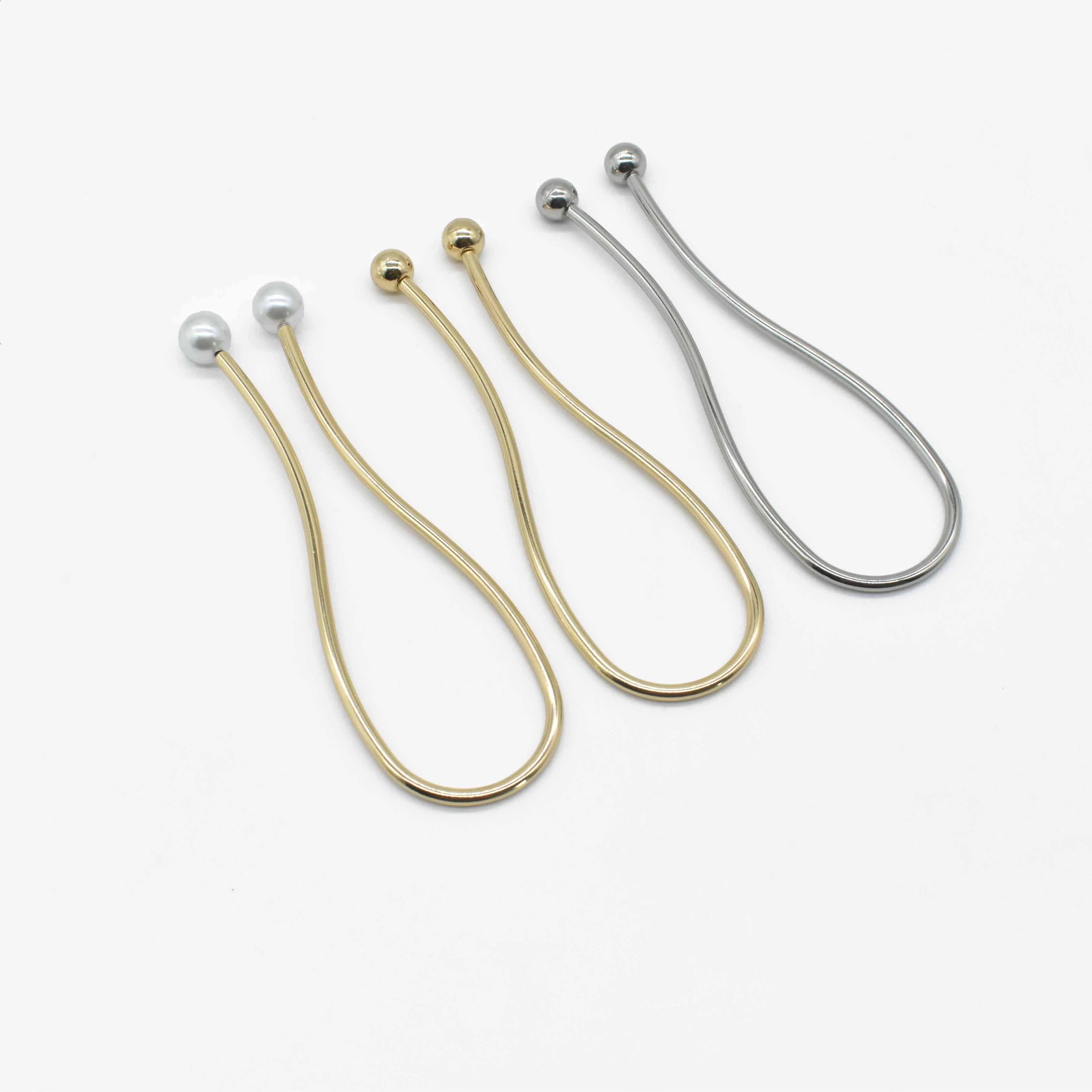 Hot Sale Custom Decoration Metal Gold U Shape Buckle Pearl Bikini Connector for Women Sex Swimwear