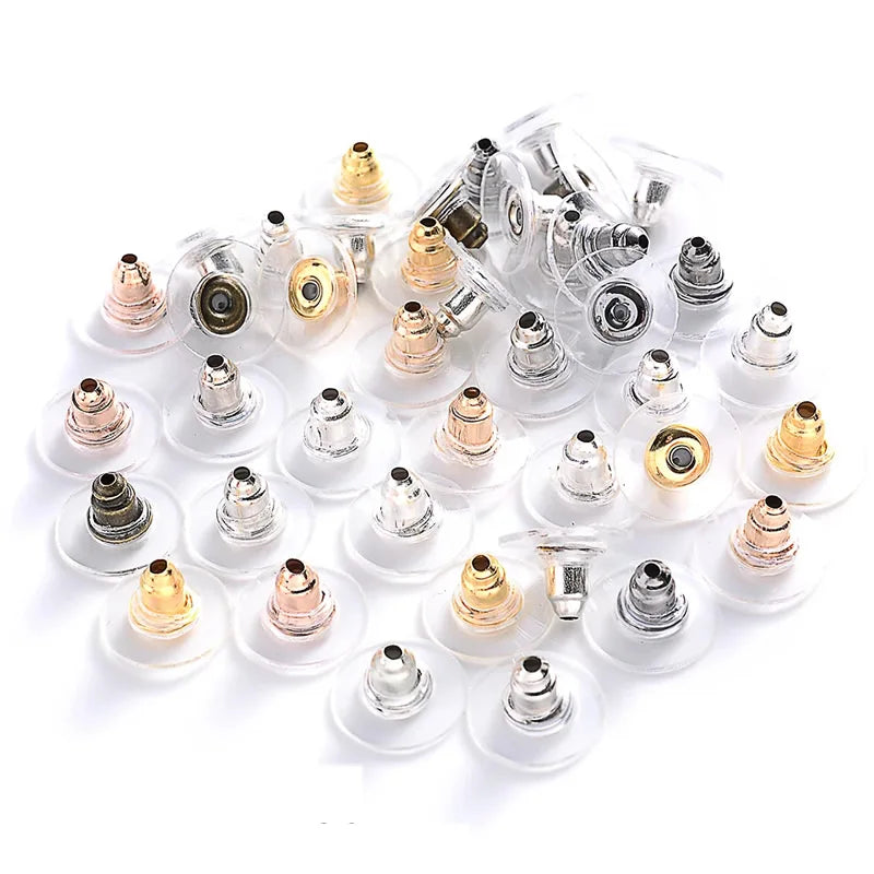 Metal Ear Backs Stopper Metal Back Plugs Findings Jewelry Accessories DIY Earrings Supplies