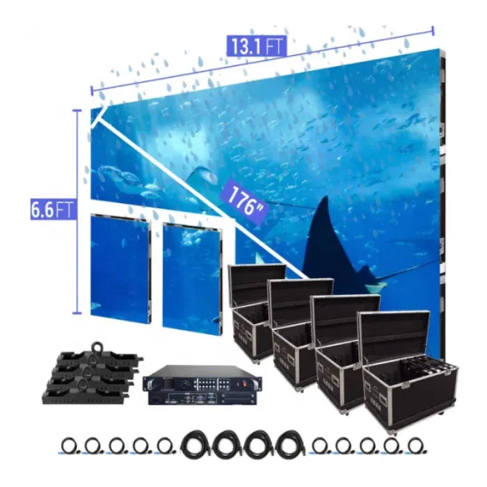 Raybo 4m X 3m Complete System P2 P3 P2.6 P2.9 P3.91 LED Display 500mmx500mm LED Panel Backdrop Indoor Outdoor LED Screen