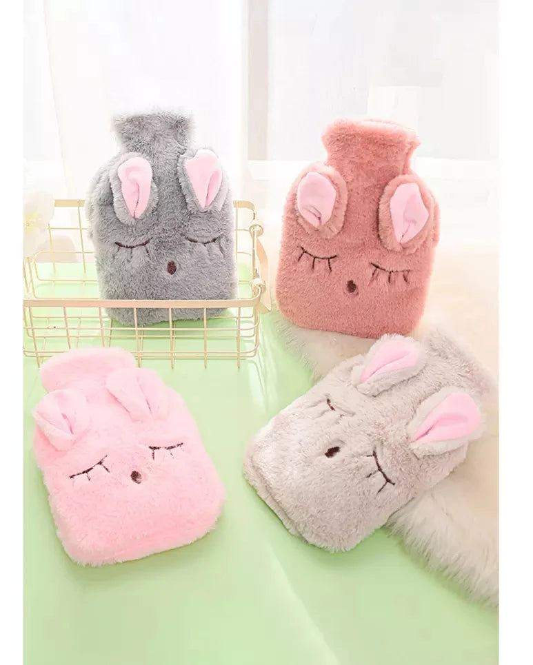 Knitted Soft Cozy Cover Winter Warm Heat Reusable Hand Warmer Hot Water Bottle  Cute PVC Stress Pain Relief Therapy Bag M0525