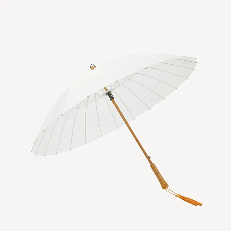 Wholesale Windproof Rainproof Wedding Umbrella Custom Color Straight Umbrella Japanese Umbrella With Wooden Handle